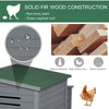 88" Large Wooden Chicken Coop Hen House Rabbit Hutch Poultry Cage Pen Backyard with Outdoor Run, Nesting Box, Waterproof Roof & Tray, Gray