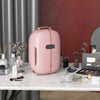 Portable Skincare Fridge, 0.4 Cu. Ft Mini Fridge with Timer, Thermoelectric Cooler Refrigerator for Beauty, Makeup and Cosmetics, Pink