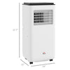 8,000 BTU Moible Air Conditioner 345 Sq. Ft., Dehumidifier Fan Auto Sleep with 24H Timer On/Off, Window Kit, White