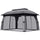 10' x 13' Patio Gazebo, Outdoor Gazebo Canopy Shelter with Netting, Vented Roof for Garden Dark Gray