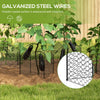 4 Pack Garden Cloches for Plants, 12" x 14" Metal Crop Cage, Plant Cages to Keep Animals Out, Black