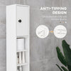 71" Tall Bathroom Storage Cabinet, Narrow Toilet Cabinet with Open Shelves, 2 Door Cabinets, Adjustable Shelves for Kitchen & Hallway, White