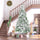 9' Tall Unlit Snow Flocked Pine Artificial Christmas Tree with Realistic Branches, Green