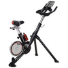 Exercise Stationary Fitness Cardio Trainer Bike with Adjustable Resistance  LCD Monitor  & Mobile Phone Holder