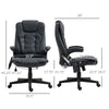 Heated Massage Office Chair, Heated Reclining Desk Chair with 6 Vibration Points, Armrest and Remote, Black