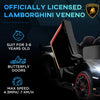 Lamborghini Veneno Licensed Remote Control Ride on Car, Kids 12V Ride on Toy with Bluetooth, Suspension System, Horn, Music & Lights, Black