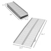 8' Foldable Handicap Ramp for Home, Steps, Doorways, Aluminum Portable Wheelchair Ramp, Textured Threshold Ramp, Silver