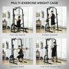 Power Cage Power Rack with 15-Level Squat Rack, Cable Pulley System, Pull up Stand and Push up Stand