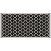 Reversible Outdoor RV Rug, 9' x 18' Patio Floor Mat, Plastic Straw Rug for Backyard, Deck, Picnic, Beach, Camping, Black & Beige