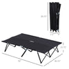 2 Person Folding Camping Cot for Adults, 50" Extra Wide Outdoor Portable Sleeping Cot with Carry Bag, Elevated Camping Bed, Beach Hiking
