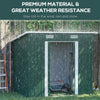 7' x 4' Metal Outdoor Storage Shed Garden Lockable Shed Tool Utility Storage Unit, Dark Green