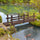 7' Garden Bridge Wooden Footbridge for Backyard Ponds, Creeks, Streams, Strained Finish