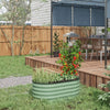 3.4 x 2 x 1.4ft Galvanized Raised Garden Bed Kit, Metal Planter Box with Safety Edging, Green