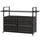 PE Rattan Outdoor Bar Table, Outdoor Kitchen Island with 2-Tier Shelf, Patio Serving Cart with Glass Top & Handles for Poolside, Mixed Gray