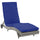 Patio Wicker Chaise Lounge Chair, Outdoor PE Rattan Sun lounger with Adjustable Backrest and 2 Wheels