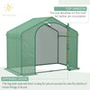6' x 3' x 6' Portable Walk-in Greenhouse with Roll-up Zipper Door, Steel Frame, Top Vent for Flowers, Vegetables