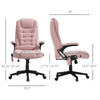 6 Point Vibrating Massage Office Chair with Heat, High Back Executive Office Chair rwith Padded Armrests & Remote, Pink