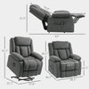 Power Lift Recliner Chair with Massage and Heat for Relaxed Living Adults, Electric Lift Chair with Side Pockets – Gray
