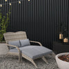 Wicker Adirondack Chair for 2 w/ Cushions & Footrests, PE Rattan Chair, Patio Chair for Porch, Backyard, Garden w/ High-back & Armrests, Gray