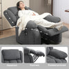 Overstuffed Power Lift Recliner Chair with Vibration Massage and Heat, Side Pockets, Pocket Spring for Comfort-Seeking Adults – Gray