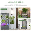 46" Wooden Planter with Trellis, Raised Garden Bed to Grow Vegetables, Herbs, Flowers for Backyard, Patio, Gray