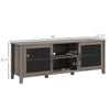Industrial TV Cabinet Stand for TVs up to 65", Entertainment Center with Mesh Doors and  Shelves for Living Room, Brown