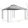 10' x 12' Patio Gazebo with Corner Frame Shelves, Double Roof Outdoor Gazebo Canopy Shelter with Netting, Gray