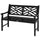 43.25" Outdoor Garden Bench, Wooden Bench, Poplar Slatted Frame Furniture for Patio, Park, Porch, Lawn, Yard, Deck, Black
