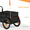 Trailer for Bike, Bicycle Cargo Trailer with Removable Storage Box and Folding Frame, Galvanized Bottom