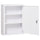 Lockable Medicine Cabinet, 3 Tier Steel Medical Wall Box with 2 Keys and Shelves for Bathroom, White
