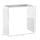 Modern Acrylic End Table, Waterfall Side Table with Rounded Edges and Storage for Small Spaces, 21" x 12" x 21", Clear