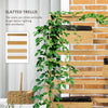 Outdoor Plant Stand with 5 Hanging Flower Boxes for Climbing Plants, Freestanding Wooden Lattice for Patio, Porch