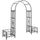 6.7' Metal Garden Arch with Gate and Planter Boxes, Various Climbing Plant  Arbor, Party Decoration for Outdoor Lawn, Wedding