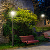 94.5" solar lamp outdoor Post Light, Solar Powdered Vintage Street Lights for Garden, Lawn, Pathway, Driveway, Black