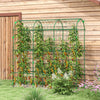 Metal Garden Trellis, Arch Trellis for Climbing Plants Outdoor, A-Frame, with Climbing Net, 17" x 72" x 72", Green