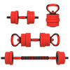4-in-1 Adjustable Weights Dumbbell Sets, Used as Barbell, Kettlebell, Push up Stand, Free Weight Set for Home Gym Training, 66LBS