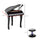 37 Key Kids Miniature Black Grand Digital Piano with Microphone, Stool and 22 Songs