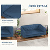 Raised Dog Sofa, Elevated Pet Sofa for Small and Medium Dogs, with Removable Soft Cushion, Anti-Slip Pads, Simple Installation, Blue