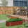 4.9 x 2 x 1.4ft Galvanized Raised Garden Bed Kit, Metal Planter Box with Safety Edging, Brown