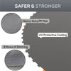 Trampoline Mat Replacement with Spring Pull Tool and 72 V-Hooks, Fits 12' Trampoline with 5.5" Springs, Black