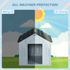 Pet House Water Resistant Puppy Shelter with Door for Indoor Outdoor, Easy to Assemble, for Small/Medium Dogs, Gray