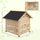 Duck House for 1-3 Ducks, Wooden Small Animal House Outdoor with Openable Roof, Double Doors, Removable Base