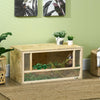 Wooden Reptile Terrarium with Sliding Door for Chameleon, Lizard, Snake, Frog, Turtle, 31.5" x 15.7" x 15.7"