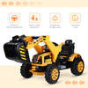 6V Toy Tractor Electric Kids Ride On Toy Digger Construction Excavator Tractor Vehicle Digger Toy Moving Forward Backward, Yellow/Black