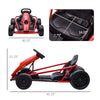 24V Electric Go Kart for Kids, Drift Ride-On Racing Go Kart with 2 Speeds, for Boys Girls Aged 8-12 Years Old, Red