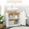 Bathroom Vanities Under Sink Storage Cabinet Cupboard with 2 Doors, 23.5" x 11.75" x 24", White