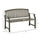 46" Outdoor Garden Bench, Metal Bench, Steel Slatted Frame Furniture for Patio, Park, Porch, Lawn, Yard, Deck, Black