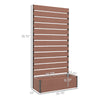 Trellis Planter for Climbing Plants, Raised Garden Bed with Trellis, Planter Box for Outdoor, Garden, Light Brown