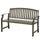 46" Outdoor Garden Bench, Metal Bench, Steel Slatted Frame Furniture for Patio, Park, Porch, Lawn, Yard, Deck, Black