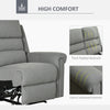 Modern 2 Seater Manual Reclining Sofa Loveseat Couch with Linen Fabric and Thick Sponge Padding for Living Room, Grey